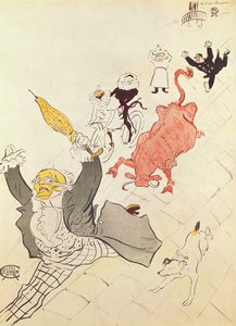 激怒した牛（アーティストの友人シモネに捧げられたポスター）、1896年（カラーリトグラフ） 作： Henri de Toulouse Lautrec